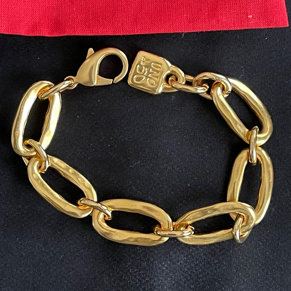 UNO de 50 “Gold” Link Bracelet 8”